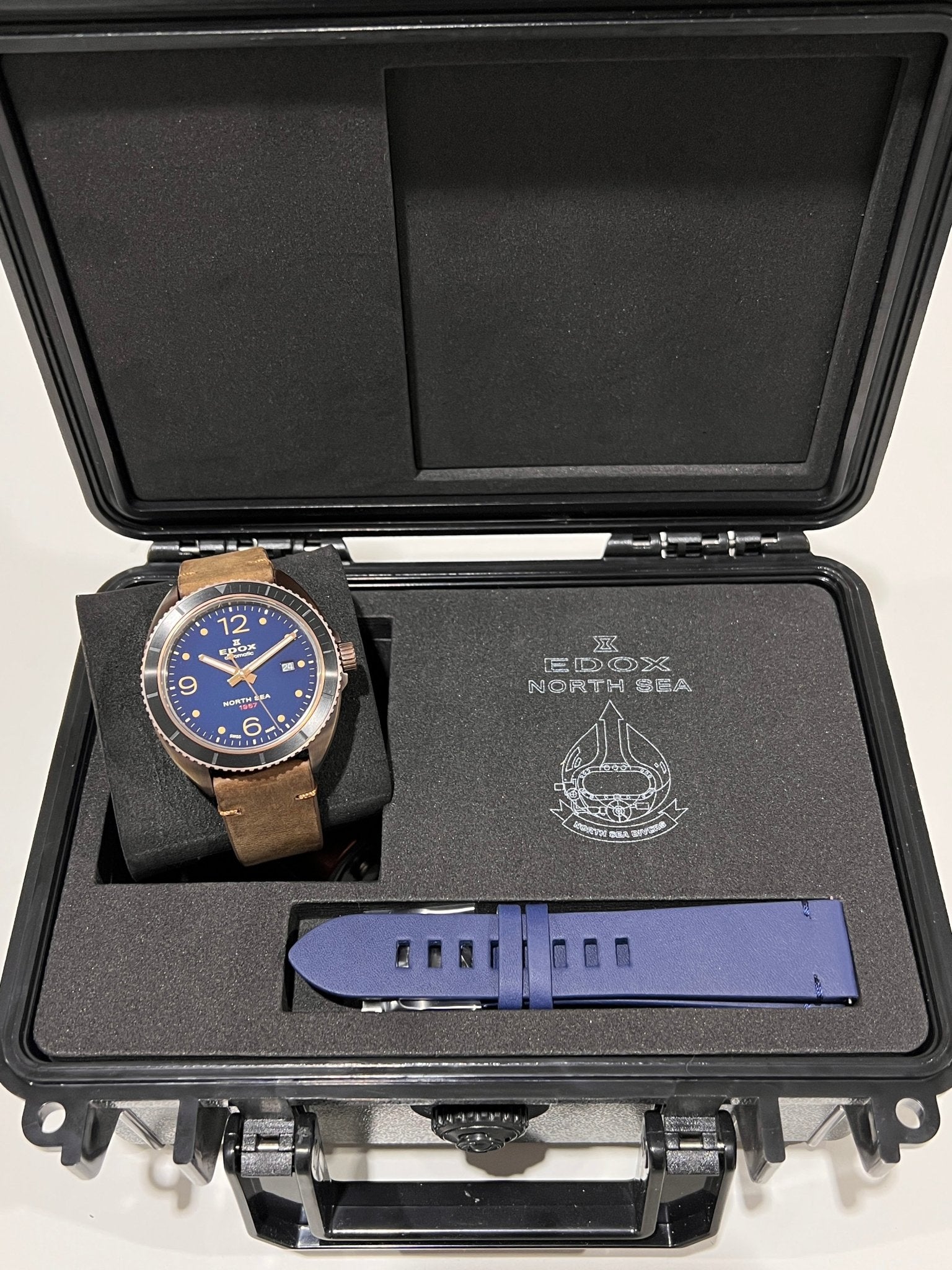 Edox - North Sea 1967 Date Automatic 80118 BRN BU1 - Edox Watches